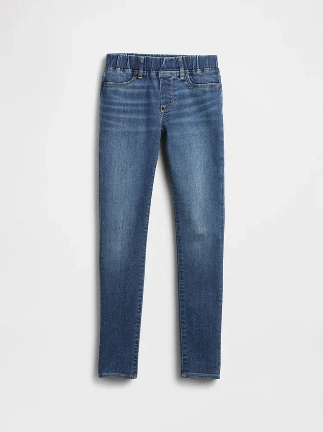 Çocuklar İçin Orta Bel Çekip Giyilebilen Jeggings