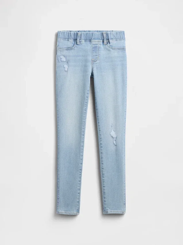 Çocuklar İçin Orta Bel Çekip Giyilebilen Jeggings