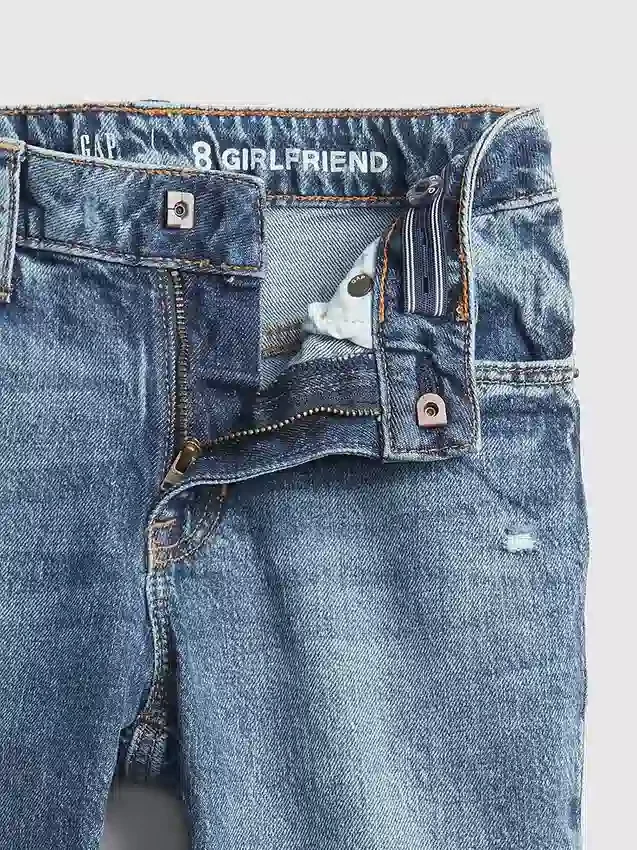 Çocuklar İçin Orta Bel Girlfriend Jean'leri