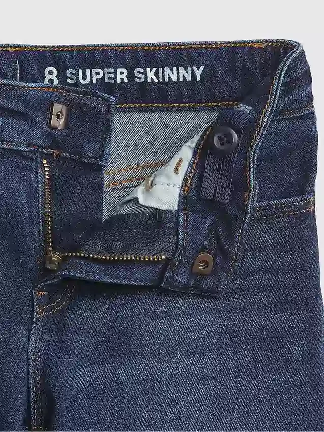Çocuklar İçin Orta Bel Günlük Süper Skinny Jean'ler