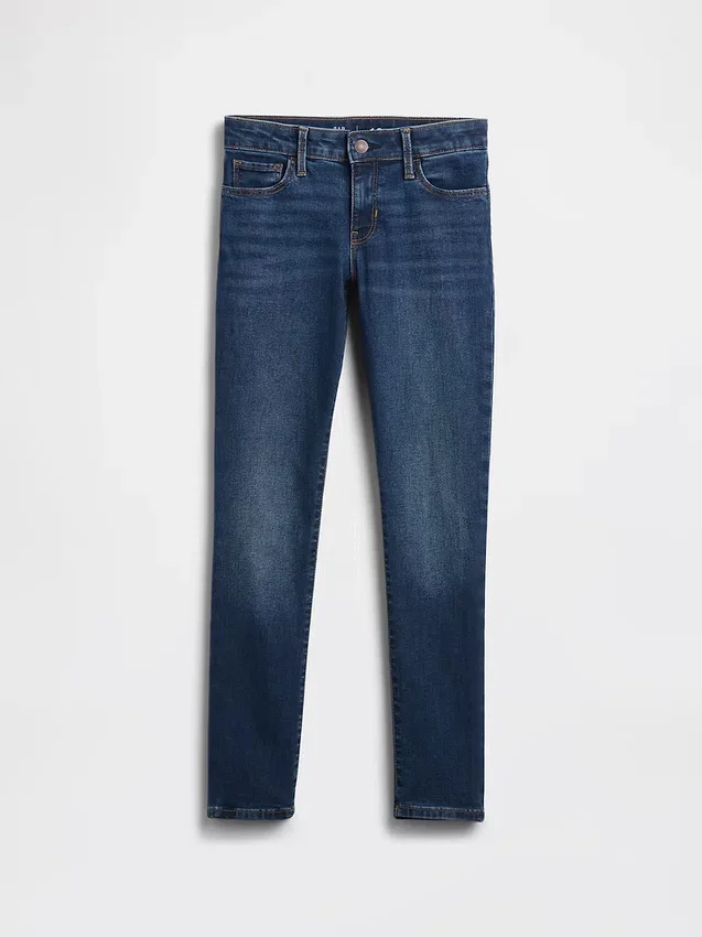 Çocuklar İçin Orta Bel Günlük Süper Skinny Jean'ler