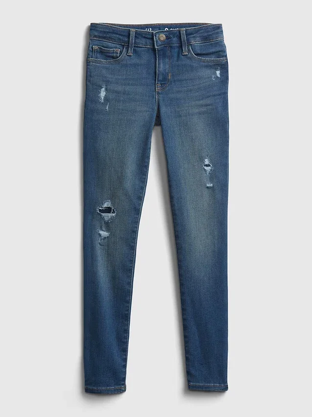 Çocuklar İçin Orta Bel Süper Skinny Jean'ler