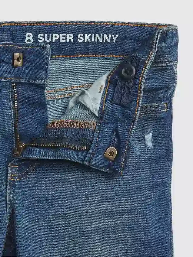 Çocuklar İçin Orta Bel Süper Skinny Jean'ler