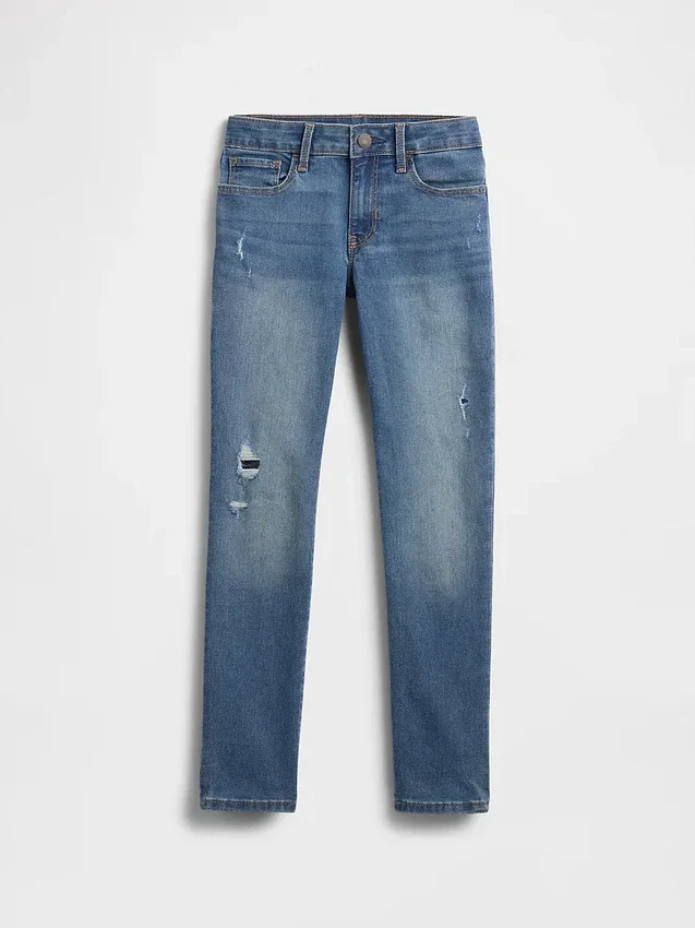 Çocuklar İçin Orta Bel Süper Skinny Jean'ler