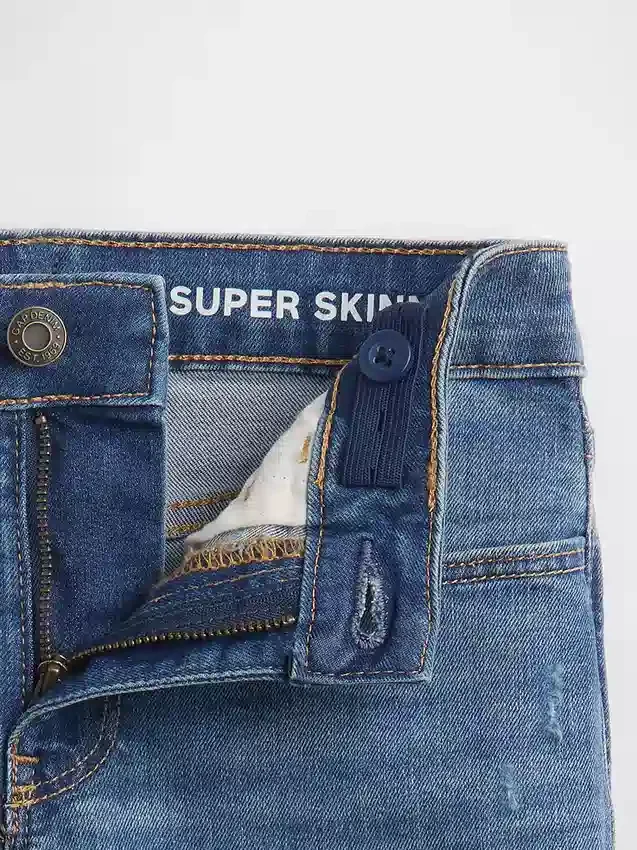 Çocuklar İçin Orta Bel Süper Skinny Jean'ler