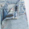 Çocuklar İçin Orta Bel Uzun Kesim Denim Şortlar