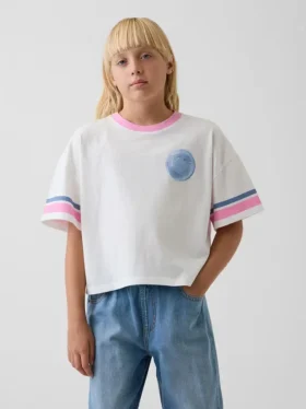 Çocuklar İçin Oversized Boxy Grafik Tişört