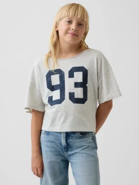 Çocuklar İçin Oversized Geniş Yaka Tişört