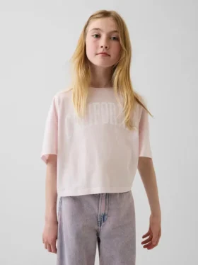 Çocuklar İçin Oversized Geniş Yaka Tişört