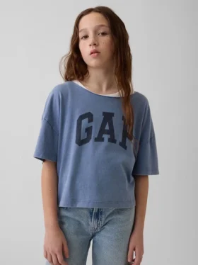 Çocuklar İçin Oversized Geniş Yaka Tişört