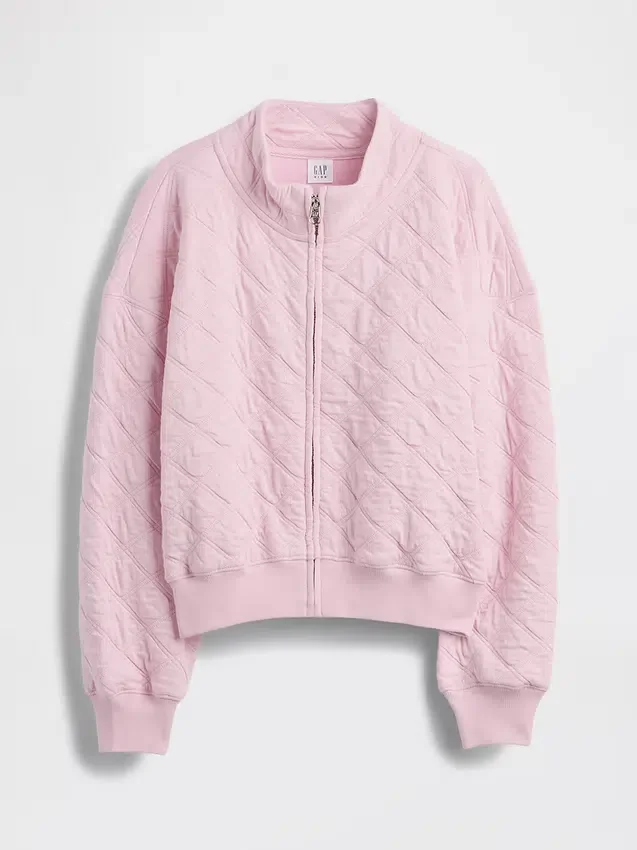 Çocuklar İçin Oversized Kapitone Fermuarlı Ceket