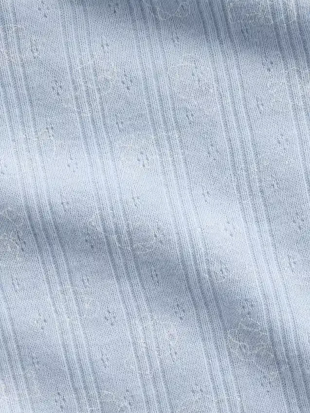 Çocuklar İçin Pointelle Ribana Dar Kesim Tişört