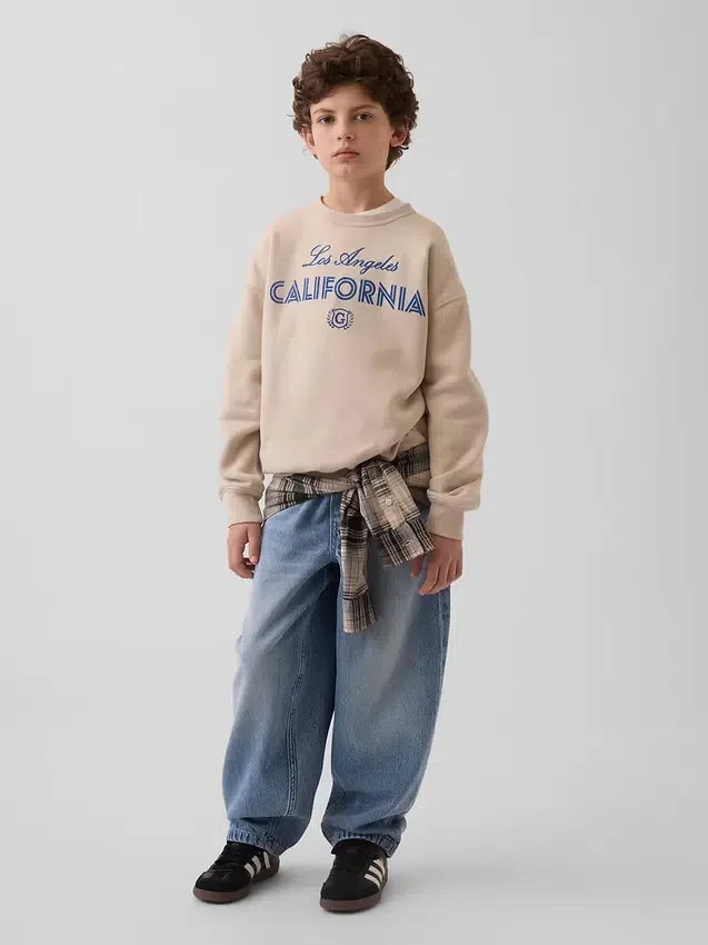 Çocuklar İçin Rahat Kesim Grafikli Sweatshirt