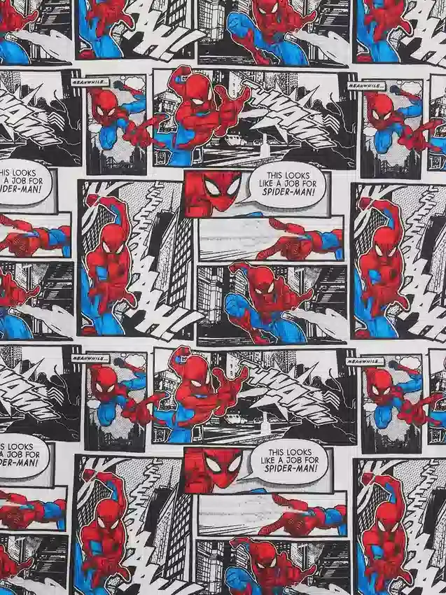 Çocuklar İçin Örgütlü Pamuklu Spider-Man Pijama Şortlar Seti