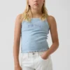 Çocuklar İçin Ribana Kare Yaka Tank Top