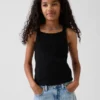 Çocuklar İçin Ribana Kare Yaka Tank Top