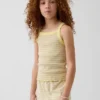 Çocuklar İçin Ribana Kare Yaka Tank Top