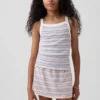 Çocuklar İçin Ribana Kare Yaka Tank Top