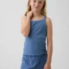 Çocuklar İçin Ribana Kare Yaka Tank Top