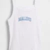 Çocuklar İçin Ribana Kare Yaka Tank Top