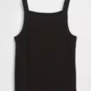 Çocuklar İçin Ribana Kare Yaka Tank Top