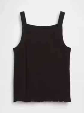 Çocuklar İçin Ribana Kare Yaka Tank Top
