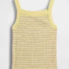 Çocuklar İçin Ribana Kare Yaka Tank Top