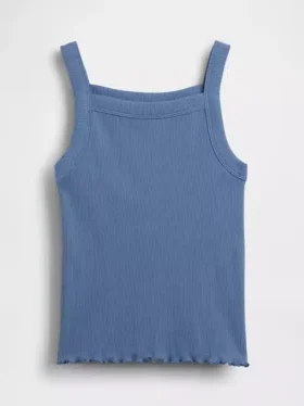 Çocuklar İçin Ribana Kare Yaka Tank Top