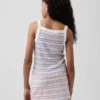 Çocuklar İçin Ribana Kare Yaka Tank Top