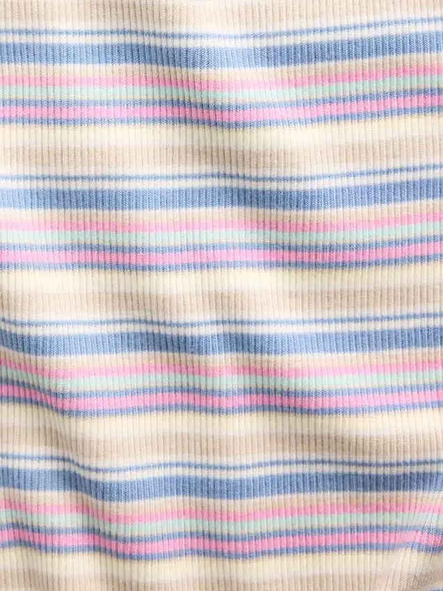 Çocuklar İçin Ribana Kare Yaka Tank Top