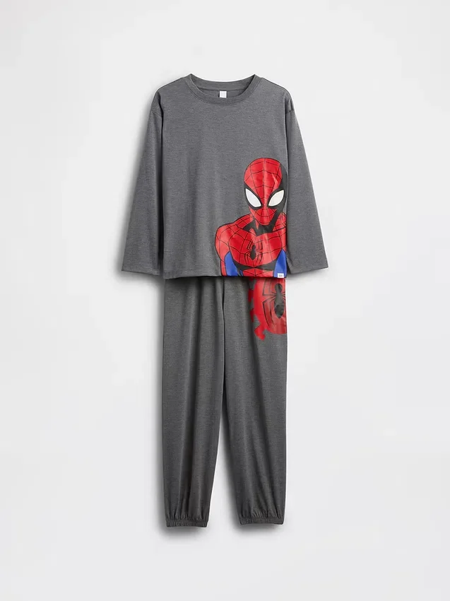 Çocuklar İçin Örümcek Adam Geri Dönüştürülmüş Pijama Jogger Seti