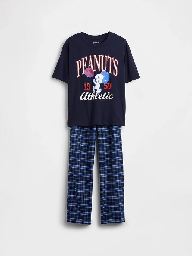 Çocuklar İçin Snoopy Geri Dönüştürülmüş Pijama Takımı