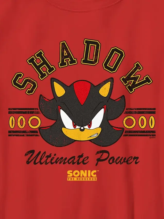 Çocuklar İçin Sonic the Hedgehog Gölge Desenli Tişört