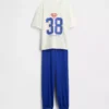 Çocuklar İçin Süpermen Oversized Geri Dönüştürülmüş Pijama Jogger Takımı