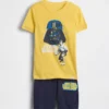 Çocuklar İçin Star Wars Organik Fırçalanmış Pamuklu Pijama Şortlar Seti