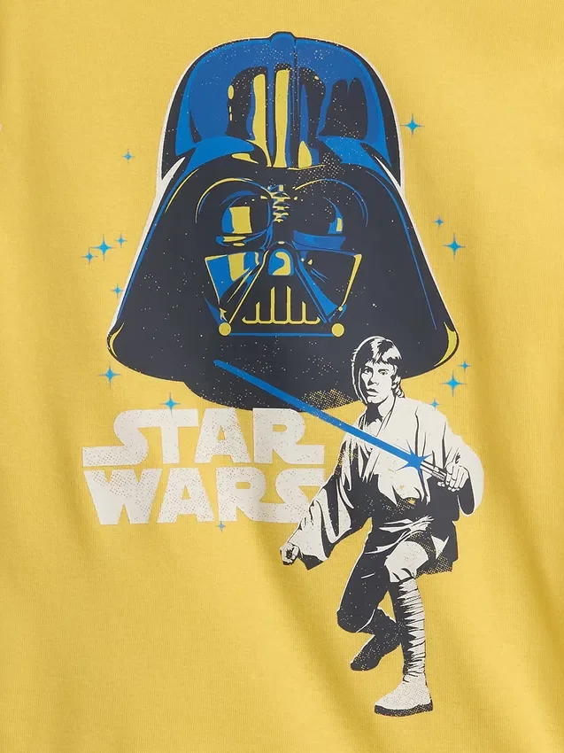 Çocuklar İçin Star Wars Organik Fırçalanmış Pamuklu Pijama Şortlar Seti