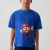 Çocuklar İçin Super Mario Rahat Kesim Grafik Tişört