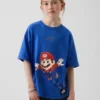 Çocuklar İçin Super Mario Rahat Kesim Grafik Tişört