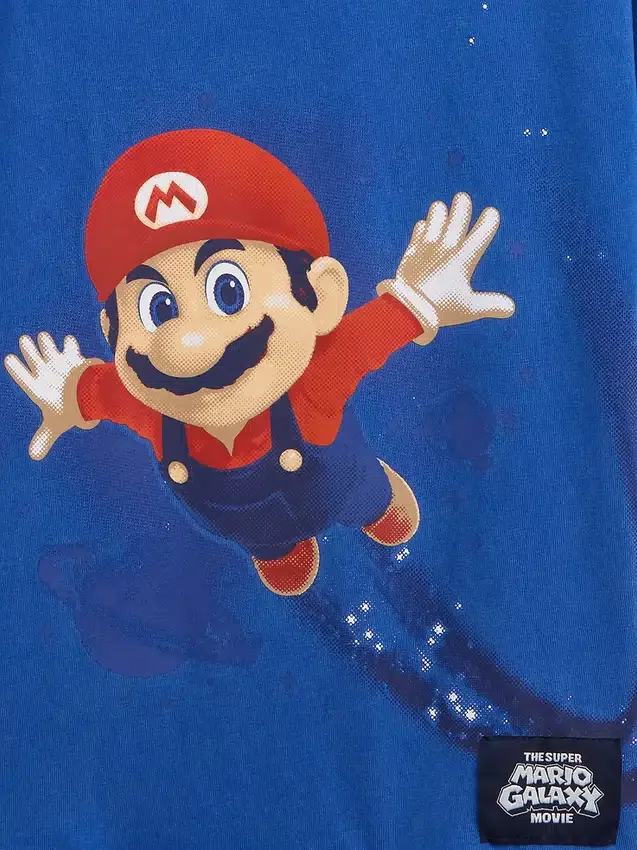 Çocuklar İçin Super Mario Rahat Kesim Grafik Tişört