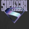Çocuklar İçin Supergirl Mor Logo Grafik Tişört