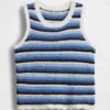 Çocuklar İçin Tığ İşi Çizgili Tank Top