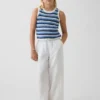 Çocuklar İçin Tığ İşi Çizgili Tank Top