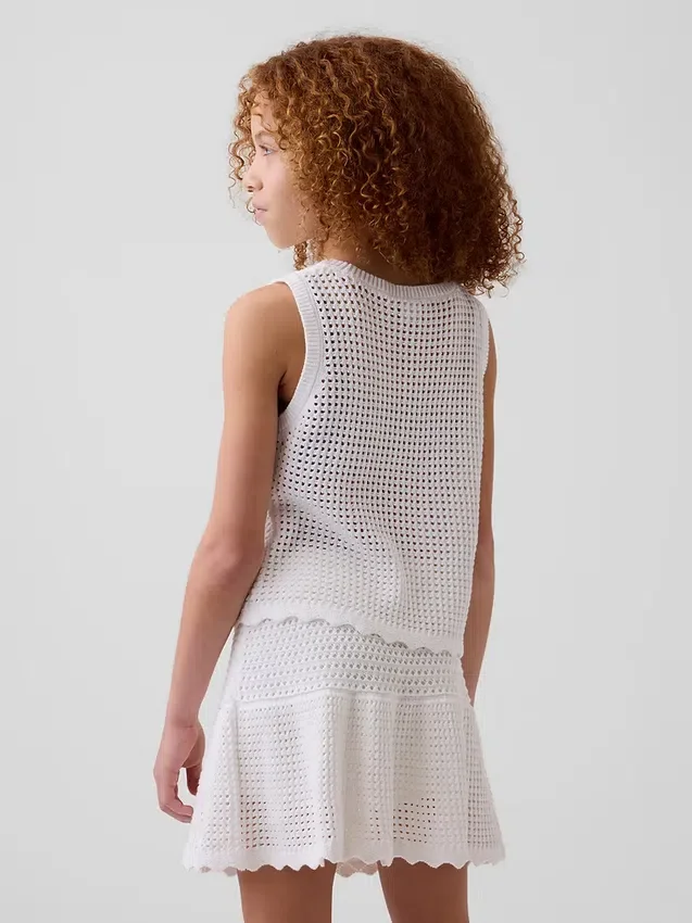 Çocuklar İçin Tığ İşi Tank Top