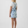 Çocuklar İçin Tie-Dye Denim Gevşek Kesim Şortlu Tulum