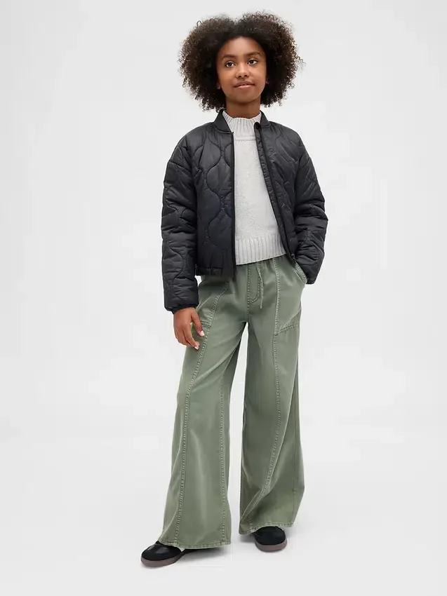 Çocuklar İçin Twill Bol Pantolon