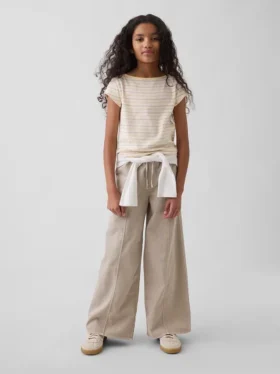 Çocuklar İçin Twill Bol Pantolon