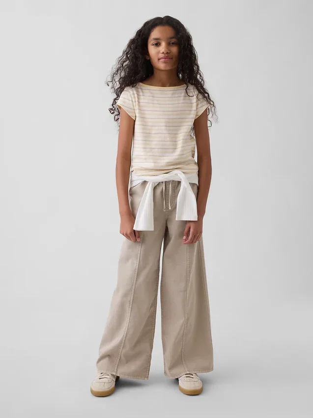 Çocuklar İçin Twill Bol Pantolon