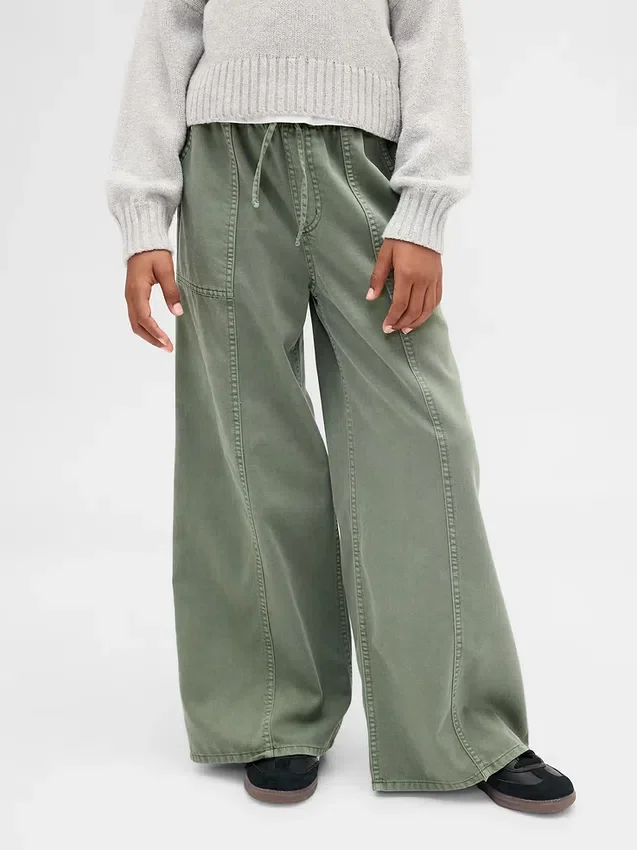 Çocuklar İçin Twill Bol Pantolon