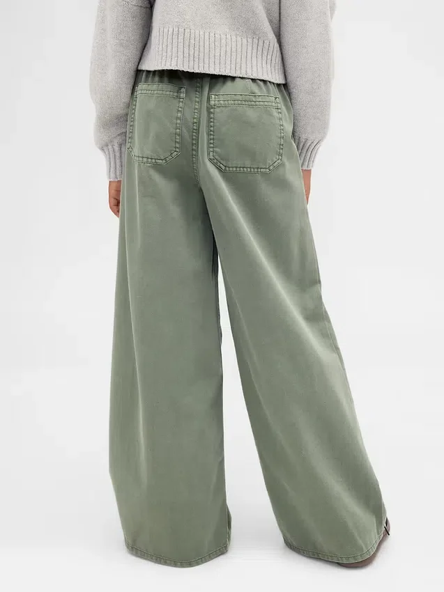 Çocuklar İçin Twill Bol Pantolon