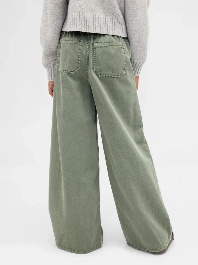 Çocuklar İçin Twill Bol Pantolon